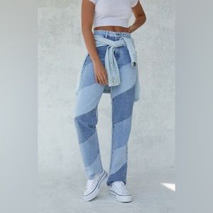 PacSun women’s diagonal striped boyfriend jeans size 27